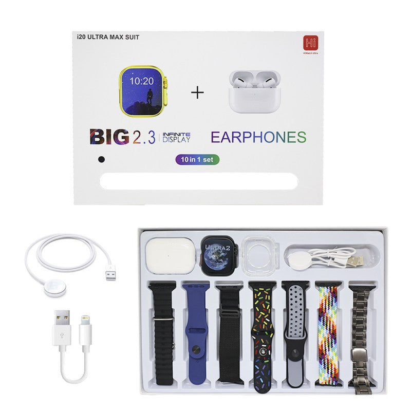 I20 Ultra Smart Watch - I20 Ultra Max Suit 10 in 1 Smart Watch With Airpods